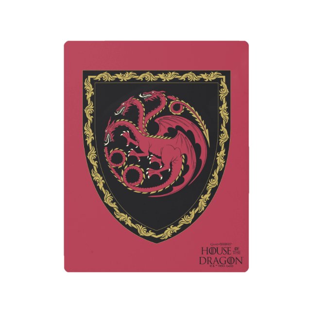 HOUSE OF THE DRAGON | House Targaryen Crest Metal Print (Front)