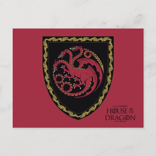 HOUSE OF THE DRAGON  House Targaryen Crest Postcard