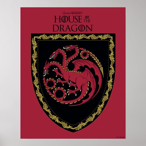 HOUSE OF THE DRAGON  House Targaryen Crest Poster