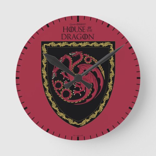 HOUSE OF THE DRAGON  House Targaryen Crest Round Clock