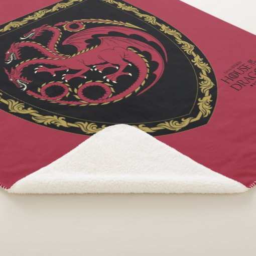 HOUSE OF THE DRAGON | House Targaryen Crest Sherpa Blanket | Zazzle