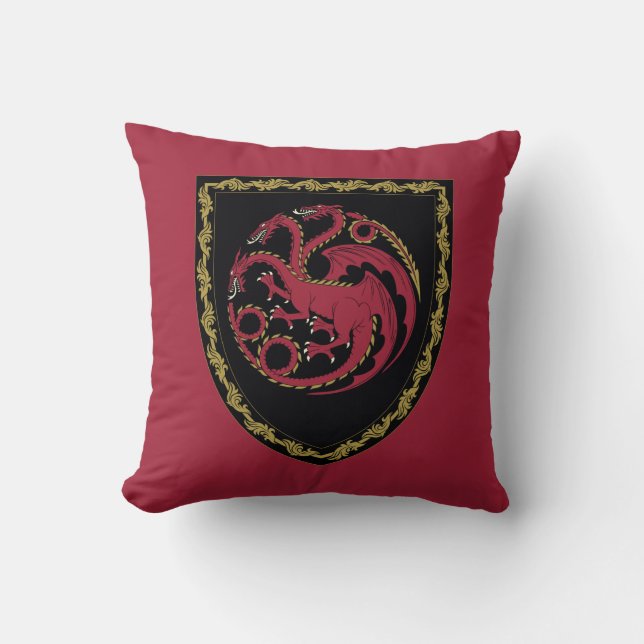 HOUSE OF THE DRAGON | House Targaryen Crest Throw Pillow (Front)