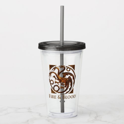 HOUSE OF THE DRAGON  House Targaryen Sigil Acrylic Tumbler