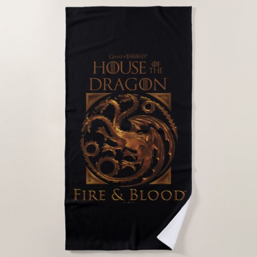 HOUSE OF THE DRAGON  House Targaryen Sigil Beach Towel