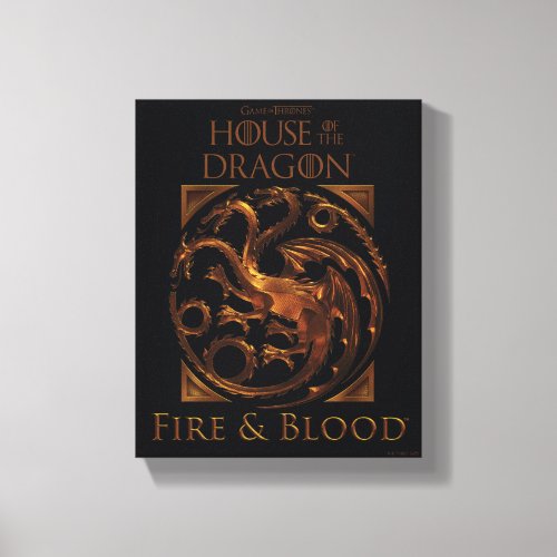 HOUSE OF THE DRAGON  House Targaryen Sigil Canvas Print