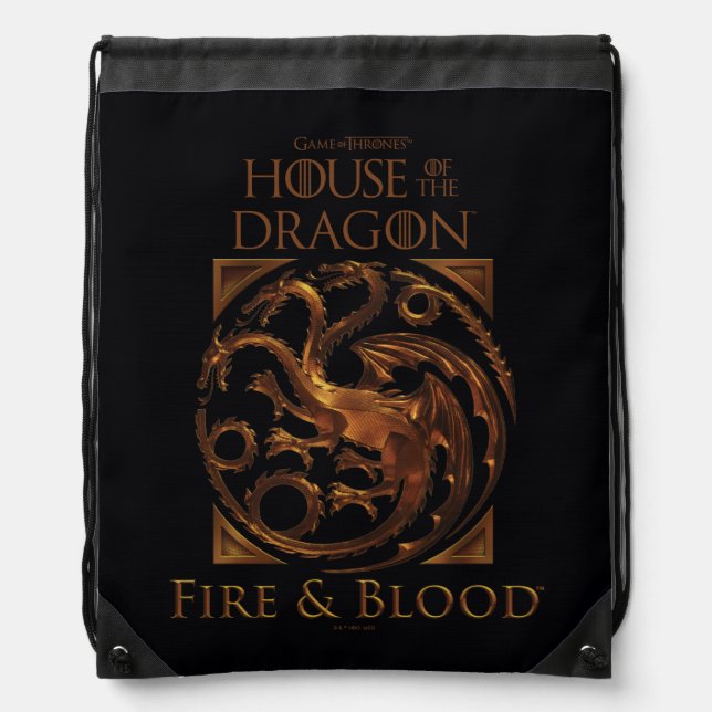 HOUSE OF THE DRAGON | House Targaryen Sigil Drawstring Bag (Front)