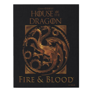 HOUSE OF THE DRAGON   House Targaryen Sigil Faux Canvas Print