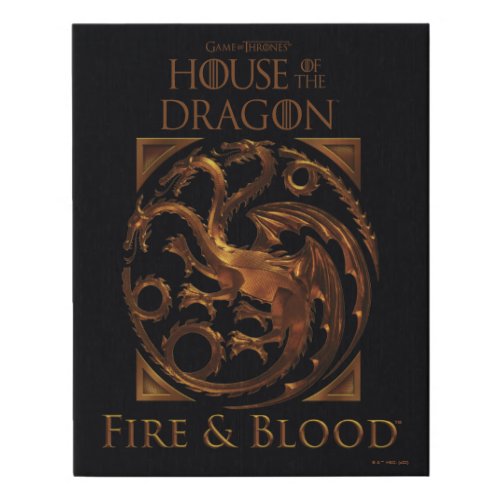HOUSE OF THE DRAGON  House Targaryen Sigil Faux Canvas Print
