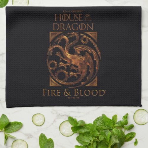 HOUSE OF THE DRAGON  House Targaryen Sigil Kitchen Towel