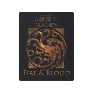 HOUSE OF THE DRAGON   House Targaryen Sigil Metal Print