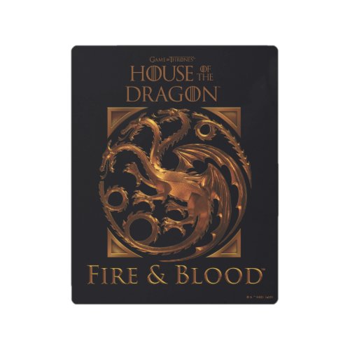 HOUSE OF THE DRAGON  House Targaryen Sigil Metal Print