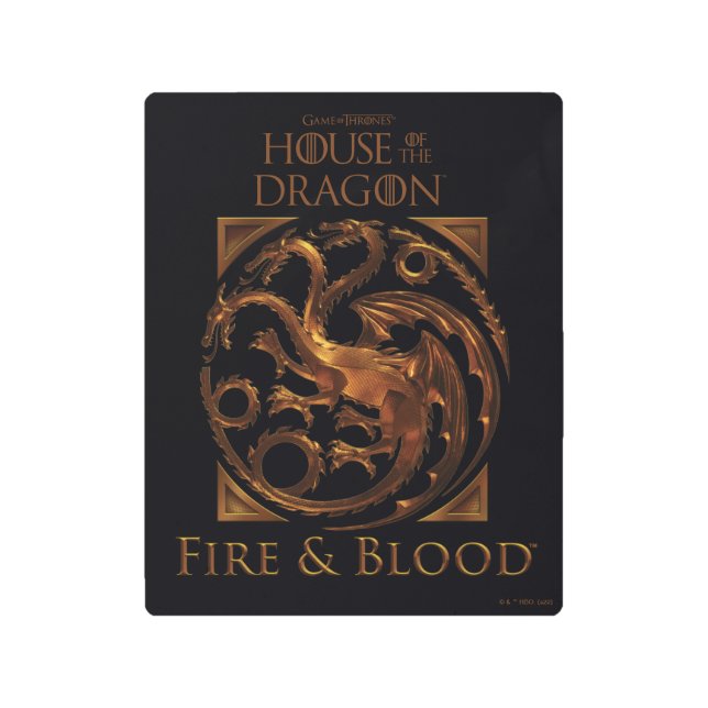 HOUSE OF THE DRAGON | House Targaryen Sigil Metal Print (Front)