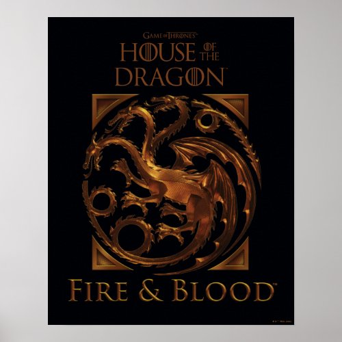 HOUSE OF THE DRAGON  House Targaryen Sigil Poster