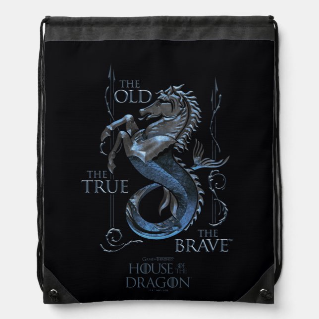 HOUSE OF THE DRAGON | House Velaryon Sigil Drawstring Bag (Front)