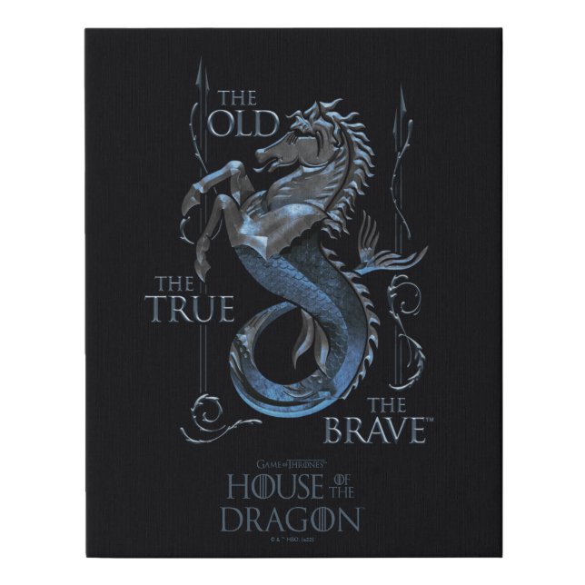 HOUSE OF THE DRAGON | House Velaryon Sigil Faux Canvas Print (Front)