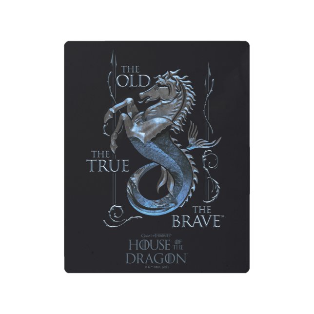 HOUSE OF THE DRAGON | House Velaryon Sigil Metal Print (Front)