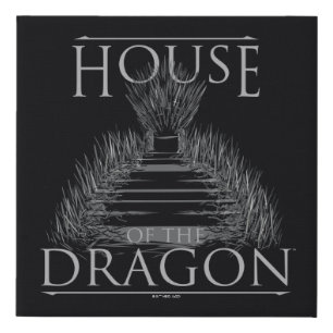 HOUSE OF THE DRAGON   Iron Throne Graphic Faux Canvas Print