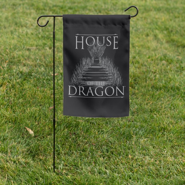 HOUSE OF THE DRAGON | Iron Throne Graphic Garden Flag (In SItu)