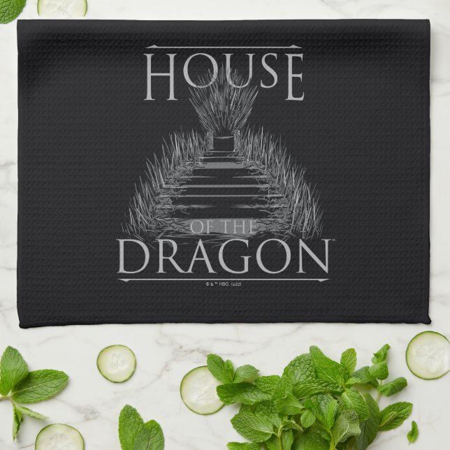 HOUSE OF THE DRAGON | Iron Throne Graphic Kitchen Towel (Folded)