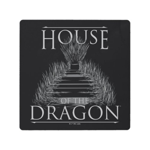 HOUSE OF THE DRAGON  Iron Throne Graphic Metal Print