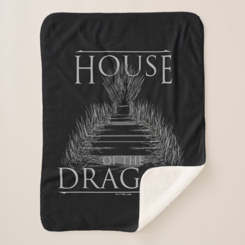 HOUSE OF THE DRAGON  Iron Throne Graphic Sherpa Blanket