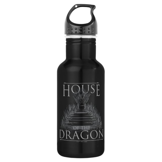 HOUSE OF THE DRAGON | Iron Throne Graphic Stainless Steel Water Bottle (Front)