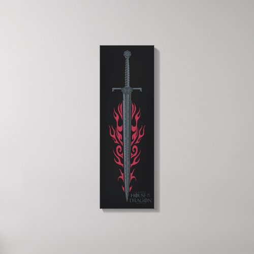 HOUSE OF THE DRAGON  King Viserys Flaming Sword Canvas Print