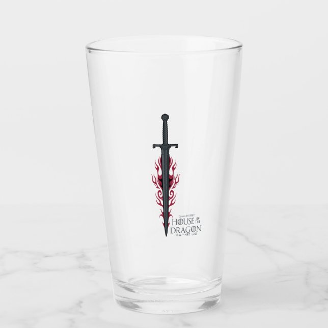 HOUSE OF THE DRAGON | King Viserys Flaming Sword Glass (Front)