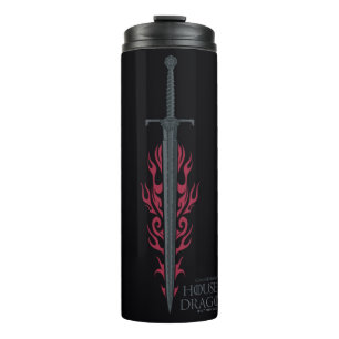 HOUSE OF THE DRAGON King Viserys Flaming Sword Thermal Tumbler