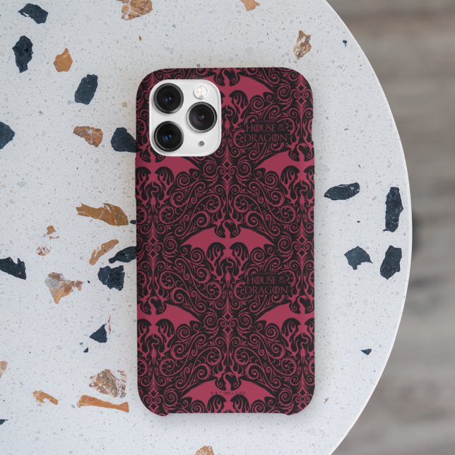 HOUSE OF THE DRAGON | Red Dragon Filigree Pattern Case-Mate iPhone Case (Creator Uploaded)