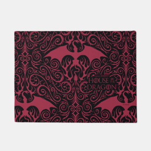 HOUSE OF THE DRAGON Red Dragon Filigree Pattern Doormat