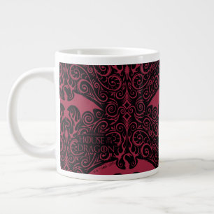 HOUSE OF THE DRAGON Red Dragon Filigree Pattern Giant Coffee Mug
