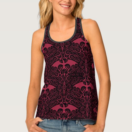 HOUSE OF THE DRAGON  Red Dragon Filigree Pattern Tank Top