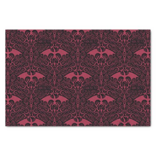 HOUSE OF THE DRAGON  Red Dragon Filigree Pattern Tissue Paper