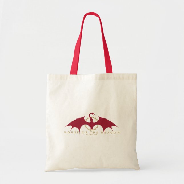 HOUSE OF THE DRAGON | Red Dragon Graphic Tote Bag (Front)