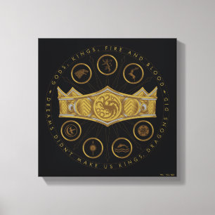 HOUSE OF THE DRAGON Seven Kingdoms Crown Graphic Canvas Print