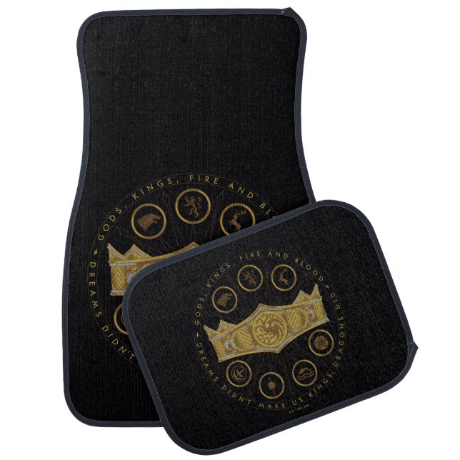 HOUSE OF THE DRAGON | Seven Kingdoms Crown Graphic Car Floor Mat (Set)