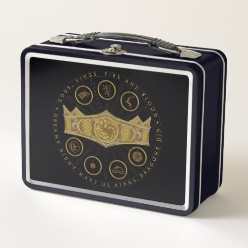 HOUSE OF THE DRAGON  Seven Kingdoms Crown Graphic Metal Lunch Box