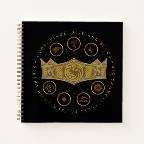 HOUSE OF THE DRAGON  Seven Kingdoms Crown Graphic Notebook