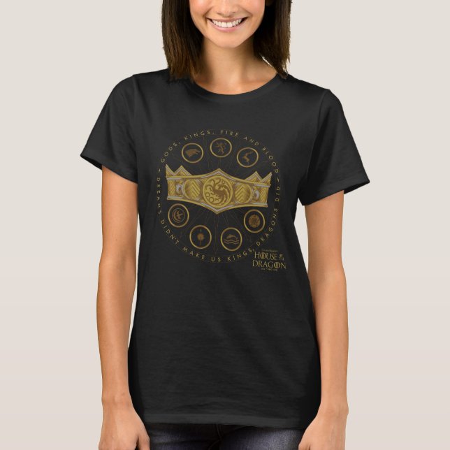 HOUSE OF THE DRAGON | Seven Kingdoms Crown Graphic T-Shirt (Front)
