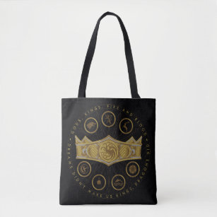HOUSE OF THE DRAGON   Seven Kingdoms Crown Graphic Tote Bag