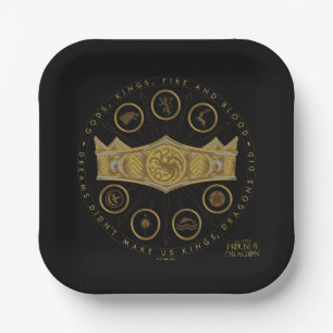 HOUSE OF THE DRAGON Seven Kingdoms Crown Paper Plates