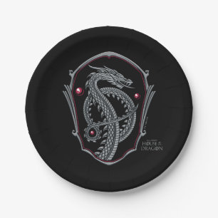 HOUSE OF THE DRAGON Silver Dragon Badge Paper Pl Paper Plates
