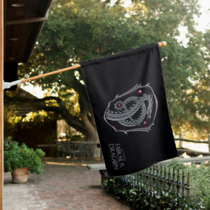 HOUSE OF THE DRAGON Silver Dragon Crest House Flag