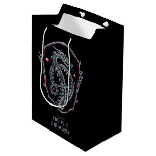 HOUSE OF THE DRAGON Silver Dragon Crest Medium Gift Bag