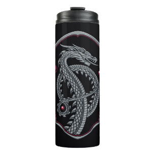 HOUSE OF THE DRAGON Silver Dragon Crest Thermal Tumbler