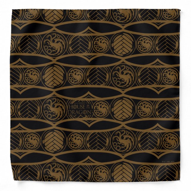 HOUSE OF THE DRAGON | Targaryen Stripe Pattern Bandana (Front)