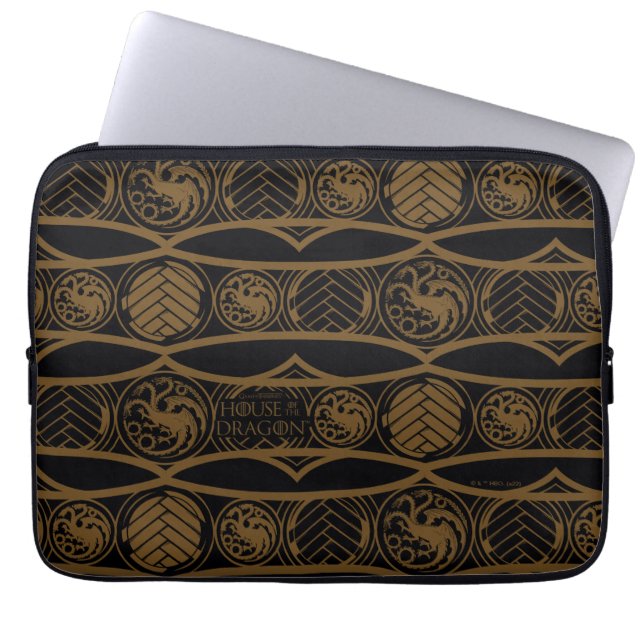 HOUSE OF THE DRAGON | Targaryen Stripe Pattern Laptop Sleeve (Front)