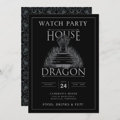 HOUSE OF THE DRAGON Watch Party  Invitation