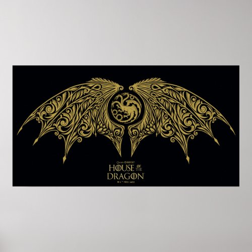 HOUSE OF THE DRAGON  Winged Targaryen Crest Poster